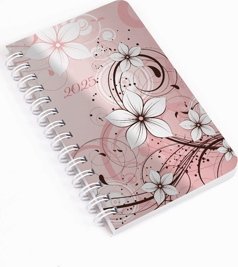 Realsystem 78x128 mm 2025 Heti Spirálos mini Naptár - Virágos Realsystem 78x128 mm 2025 Heti Spirálos mini Naptár - Virágos