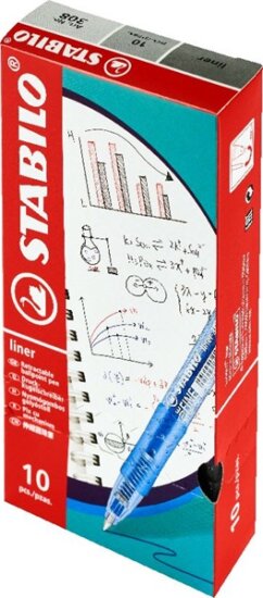 Stabilo Liner 308 10 darabos Golyóstoll készlet (Fekete tinta / 0.38mm) - Fekete Stabilo Liner 308 10 darabos Golyóstoll készlet (Fekete tinta / 0.38mm) - Fekete