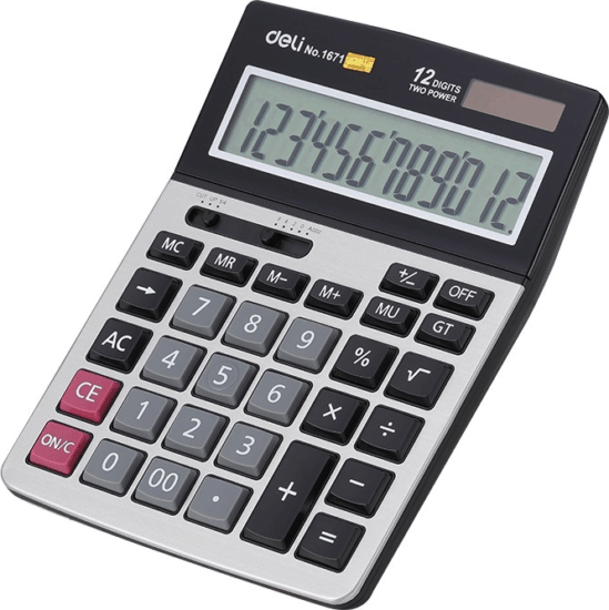 Deli Core 1671 Elemes Asztali számológép - Ezüst Deli Core 1671 Elemes Asztali számológép - Ezüst