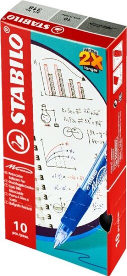 Stabilo Marathon 318 10 darabos Golyóstoll készlet (Fekete tinta / 0.38mm) - Fekete Stabilo Marathon 318 10 darabos Golyóstoll készlet (Fekete tinta / 0.38mm) - Fekete