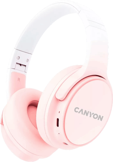 Canyon CNS-CBTHS4P Bluetooth Fejhallgató Headset - Rózsaszín