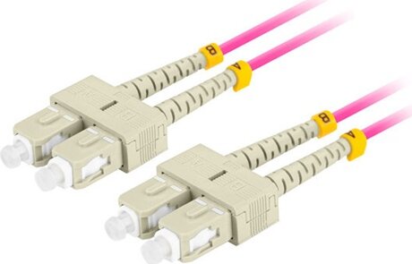 Lanberg FO-SUSU-MD41 optikai patch kábel SC/UPC Duplex 2m - Lila