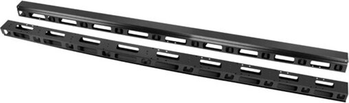 Lanberg AK-1211-B 19" 47U Függőleges Kábelvezető Csatorna (2db) - Fekete