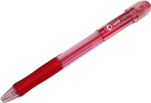 Uni SD-108 Nyomógombos golyóstoll (Piros tinta / 0.7mm) - Piros