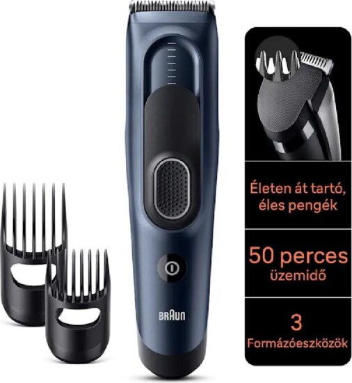 Braun Series 5 HC5350 Vezeték nélküli Akkus Hajnyíró - Kék