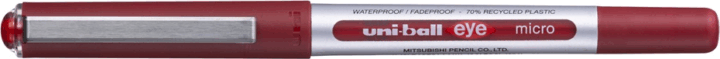 Uni UB-150E Eye Micro Kupakos golyóstoll (Piros tinta) - Piros/Ezüst