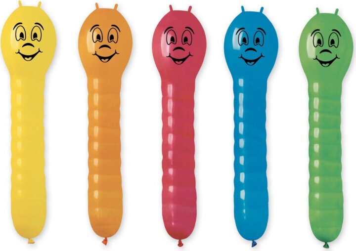 Színes lufi kukac szett (5 db/csomag)