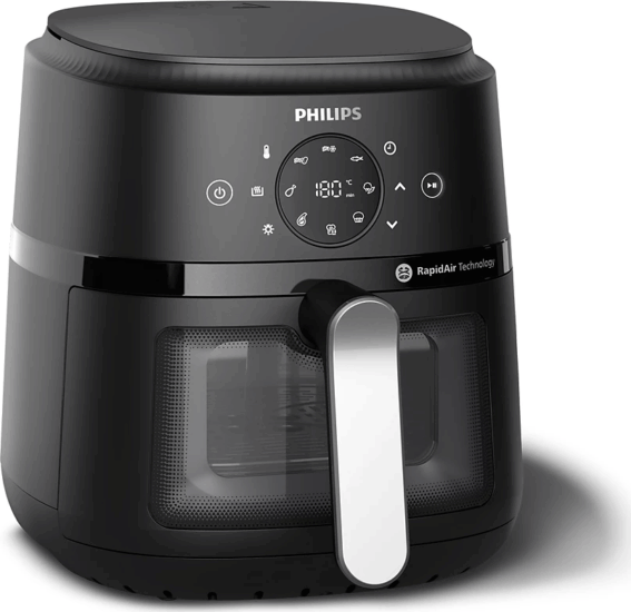 Philips NA221/00 Air Fryer Forrólevegős sütő 4.2L 1500 Watt - Fekete