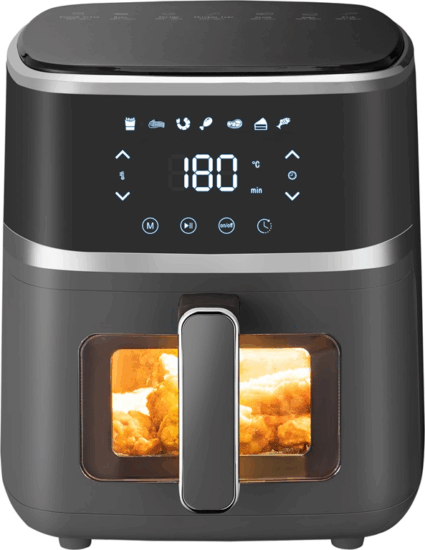 TOO AF-150B Air Fryer Forrólevegős sütő 5L 1400 Watt - Fekete