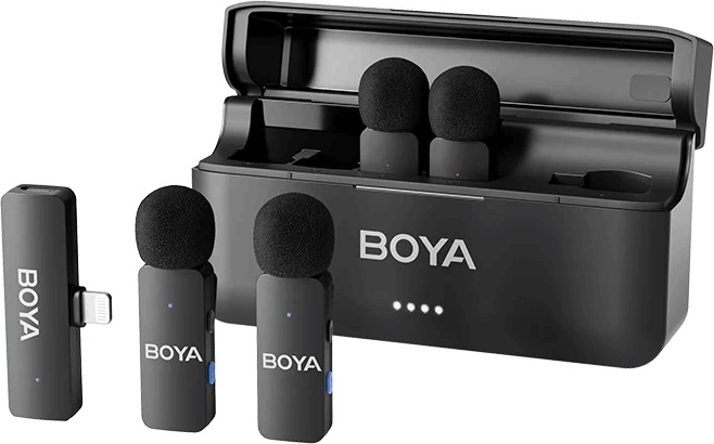 Boya BY-V4D Lightning 4 csatornás mikrofon készlet - Fekete