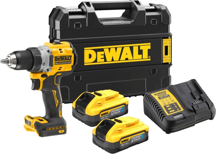 DeWalt DCD800H2T-QW Akkus fúró-csavarozó + 2x 5Ah Akku + Töltő + Koffer