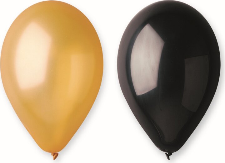 Godan Beauty and Charm léggömb csomag 30 cm - Arany/Fekete (5 db/csomag)