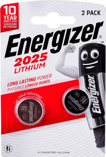 Energizer CR2025/2 Eco Lítium Lapos elem 3V (2 db / csomag)