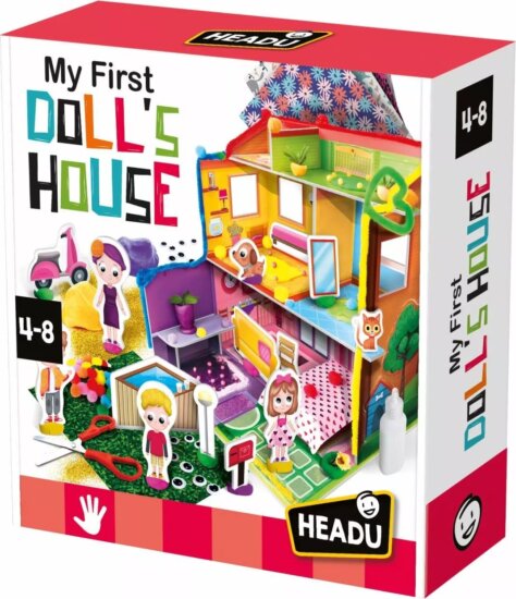Headu Karton babaház - Készítsd magad fejlesztő kreatív készlet Headu Karton babaház - Készítsd magad fejlesztő kreatív készlet