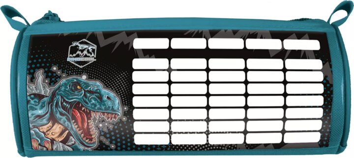 Dino Cool Töltetlen Bedobós hengeres tolltartó órarenddel - Mintás