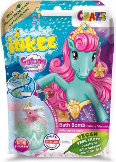 Craze Inkee fürdőbomba Meglepetés sellőpóni figurával Craze Inkee fürdőbomba Meglepetés sellőpóni figurával