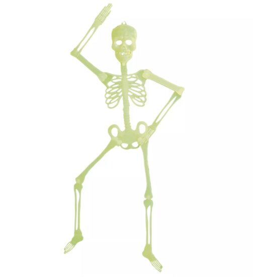 Sötétben világító csontváz dekoráció 90 cm