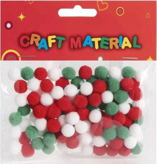 Színes Textilgolyók kreatív készlet 1cm - Vegyes színek (120 db/csomag)