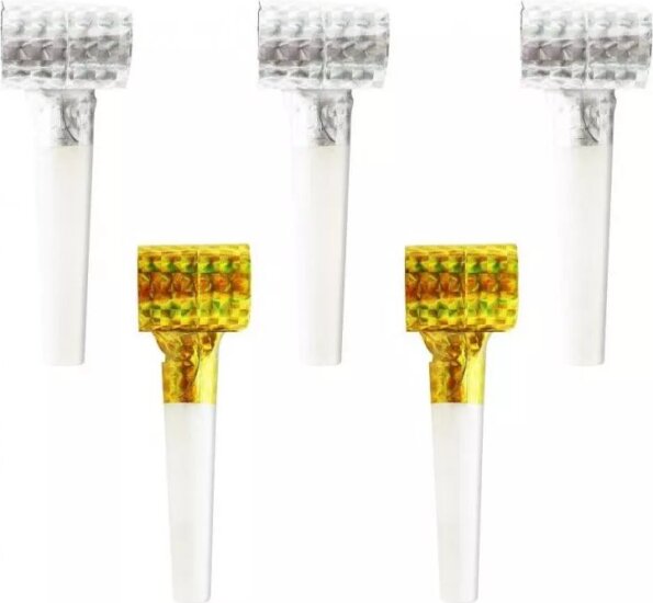 Godan Születésnapi papír anyósnyelv szett - Arany/Ezüst (5 db/csomag)