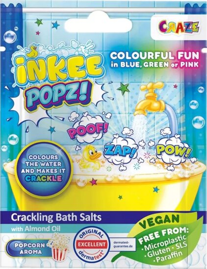 Craze Inkee Vegán Popz roppanó fürdősó - Popcorn illatú Craze Inkee Vegán Popz roppanó fürdősó - Popcorn illatú