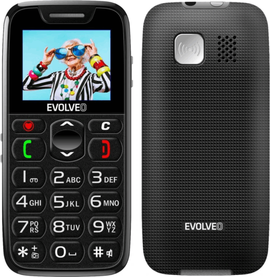 Evolveo EP-501 EasyPhone Nagy nyomógombos telefon - Fekete
