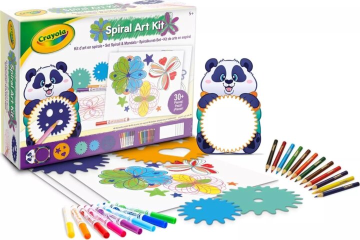 Crayola Spirográf készlet 12db ceruzával és 8db filctollal - Panda Mandala