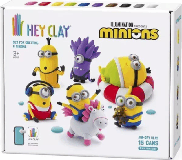 Hey Clay Levegőre száradó 15 részes gyurma szett - Minyonok