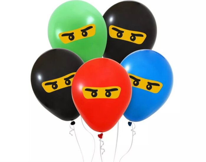 Godan Dekorációs lufiszett ninja mintával 30cm (5 db/csomag)