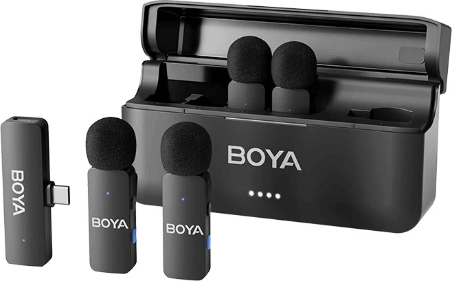 Boya BY-V4U USB-C 4 csatornás mikrofon készlet - Fekete