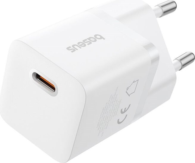 Baseus GaN5 1xUSB-C Hálózati töltő 25W - Fehér