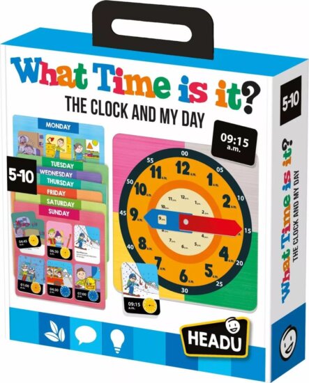 Headu 61 részes Tanuld meg az órát fejlesztő játék - Angol