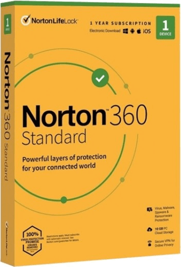 Norton 360 Standard 10 GB HUN Online vírusirtó szoftver (1 PC / 1 év)