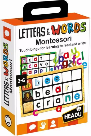 Headu Betű bingó Montessori fejlesztő játék - Angol