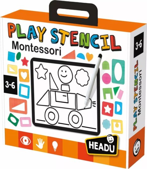 Headu 76+ darabos Montessori sablonkészlet kreatív alkotásokhoz