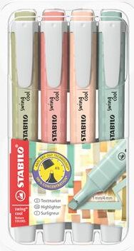 Stabilo Swing Cool NatureCOLORS 1-4mm Szövegkiemelő készlet - Vegyes színek (4 db / csomag)