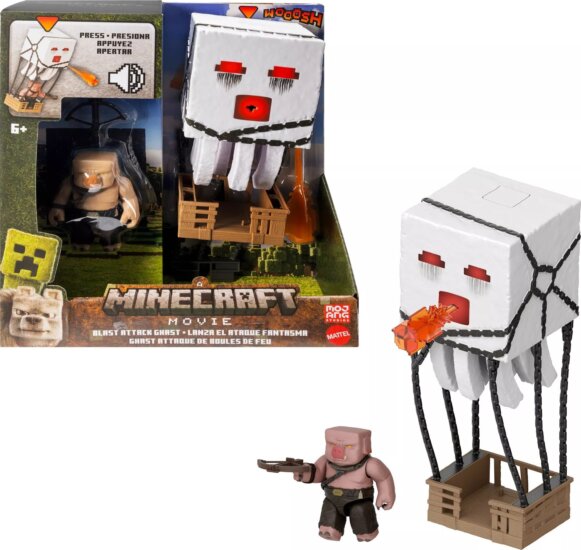 Mattel Minecraft: Egy Minecraft film Támadó Ghast akciófigura - 25cm