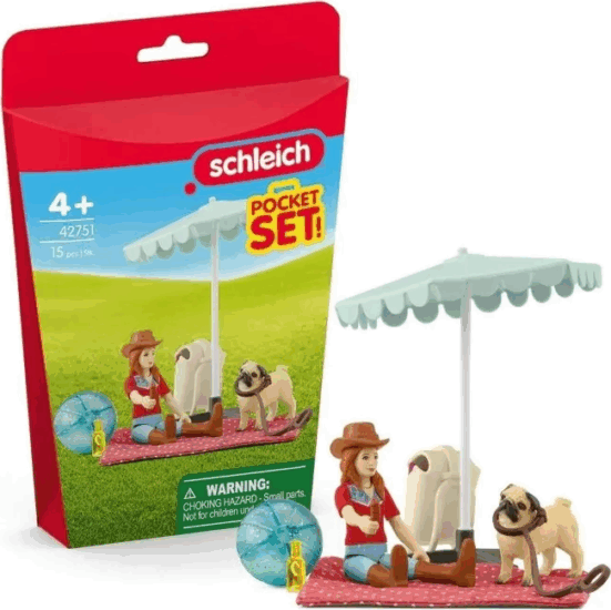 Schleich 42751 Horse Club Kirándulás a tóhoz figura szett