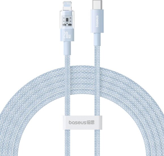 Baseus Gem USB-C apa - Lightning apa Adat és gyorstöltő kábel 2m - Kék Baseus Gem USB-C apa - Lightning apa Adat és gyorstöltő kábel 2m - Kék