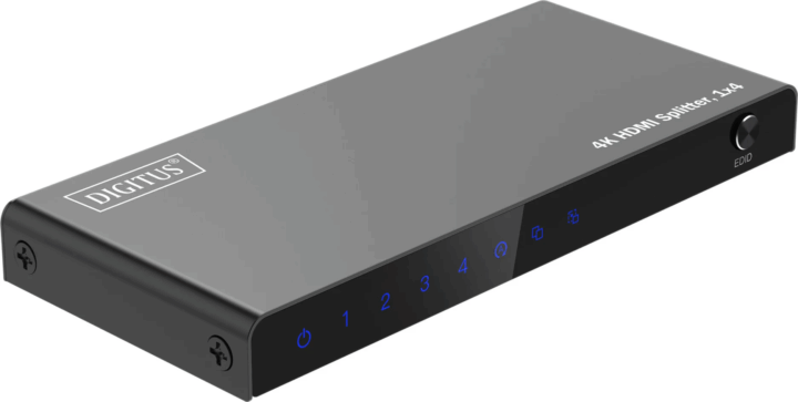 Digitus DS-55337 HDMI Splitter - Fekete (1 PC - 4 Kijelző)
