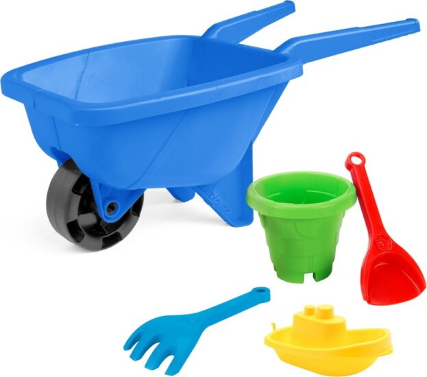 Wader 4 részes Homokozókészlet talicskával - Kék