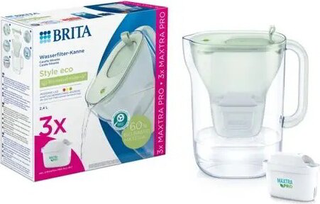 Brita Style Eco Vízszűrő kancsó 2,4 L fehér + 3 db Maxtra Pro ALL-IN-1 filter