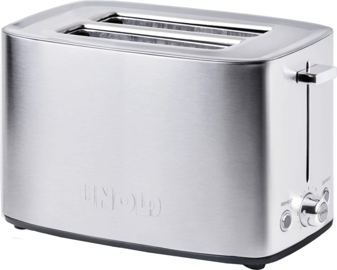 Unold 38216 Thommy 2 szeletes Kenyérpirító 850 Watt - Inox Unold 38216 Thommy 2 szeletes Kenyérpirító 850 Watt - Inox