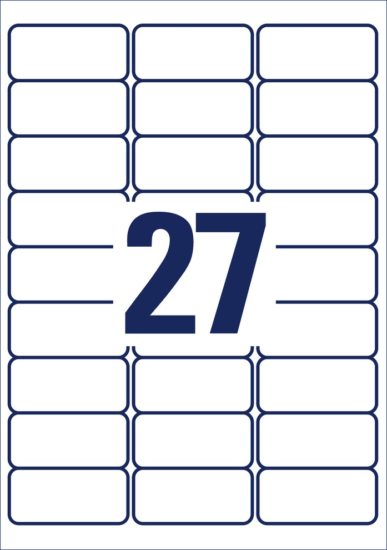 Avery Zweckform L4737REV-65 63,5 x 29,6 mm Címke tintasugaras és lézer nyomtatóhoz (1755 db / csomag)