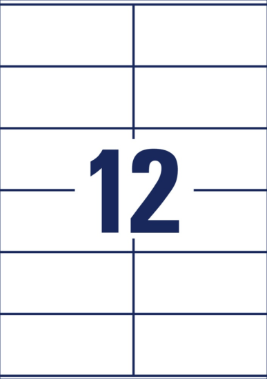 Avery Zweckform 6175-65 105 x 48 mm Címke tintasugaras és lézer nyomtatóhoz (780 db / csomag)