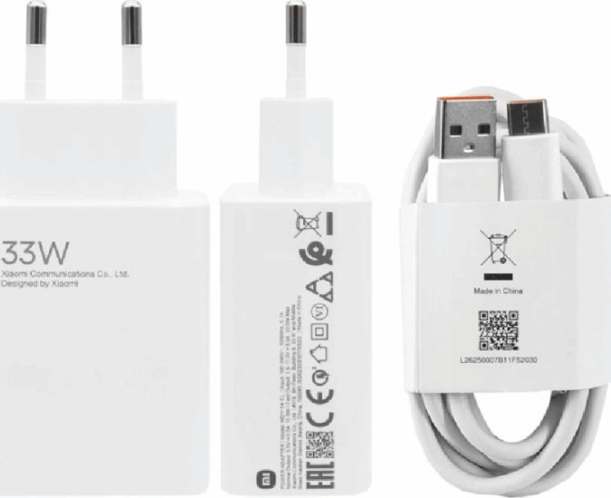 Xiaomi Charging Combo USB-A Hálózati Gyorstöltő Adapter 33W - Fehér