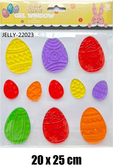 IRIS Ablakzselé Színes Tojások 20 x 25cm - Mintás