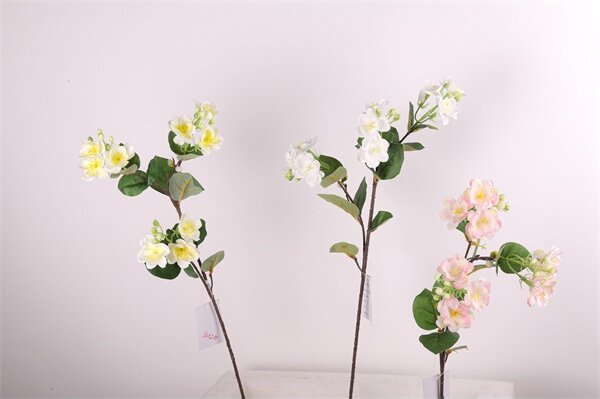 IRIS Virágos Dekor 9 Virággal 3 féle szín 61cm - Véletlenszerű színek