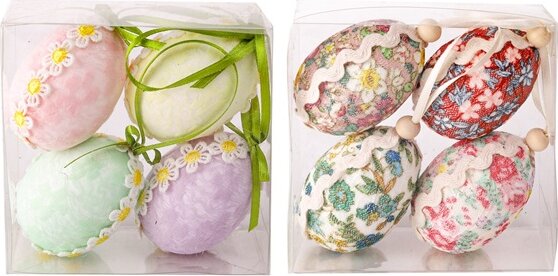 IRIS Dekor Tojás 4db Csipkés - Véletlenszerű szín