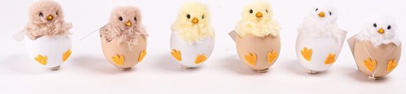 IRIS Dekor Akasztós Csibe Tojásban 6-7cm IRIS Dekor Akasztós Csibe Tojásban 6-7cm