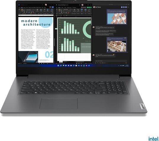 Lenovo V17 G4 IRU Laptop Szürke (17,3" / Intel Core i3-1315U / 8GB / 256GB NVME SSD / FreeDOS)